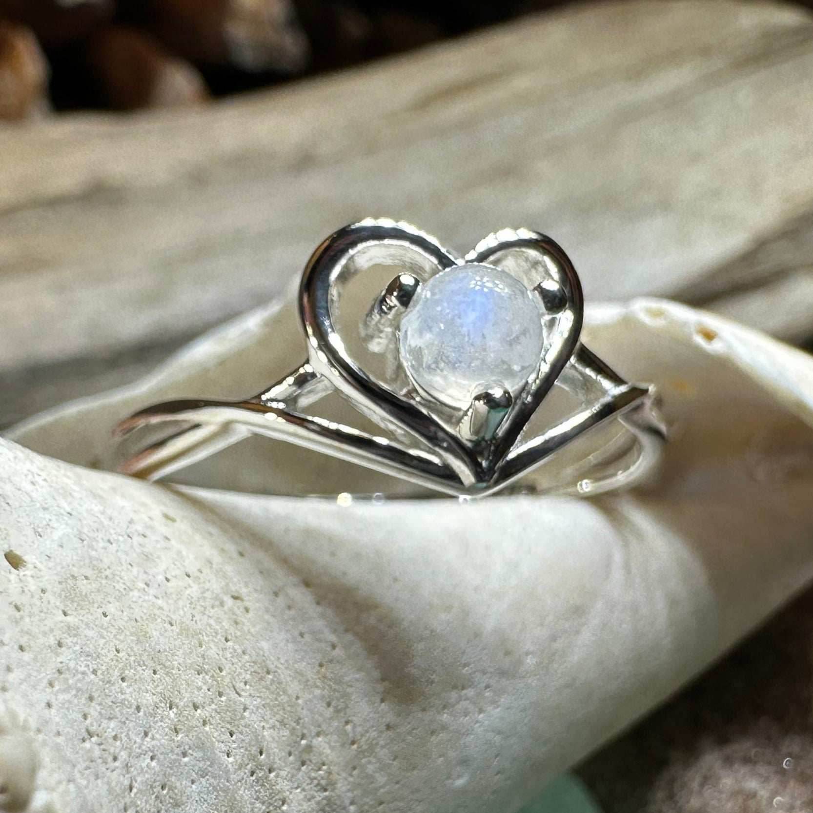 Isidore Moonstone Heart Ring - 5