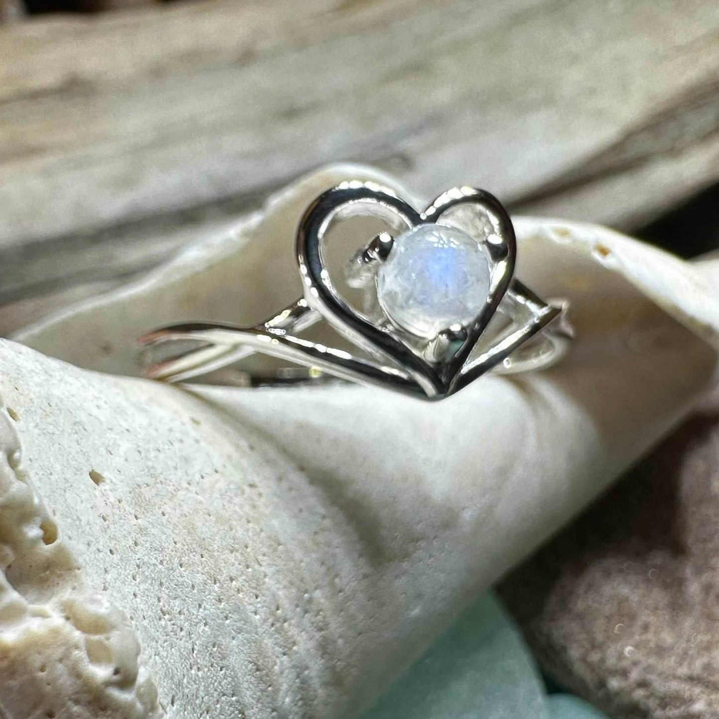 Isidore Moonstone Heart Ring - 5