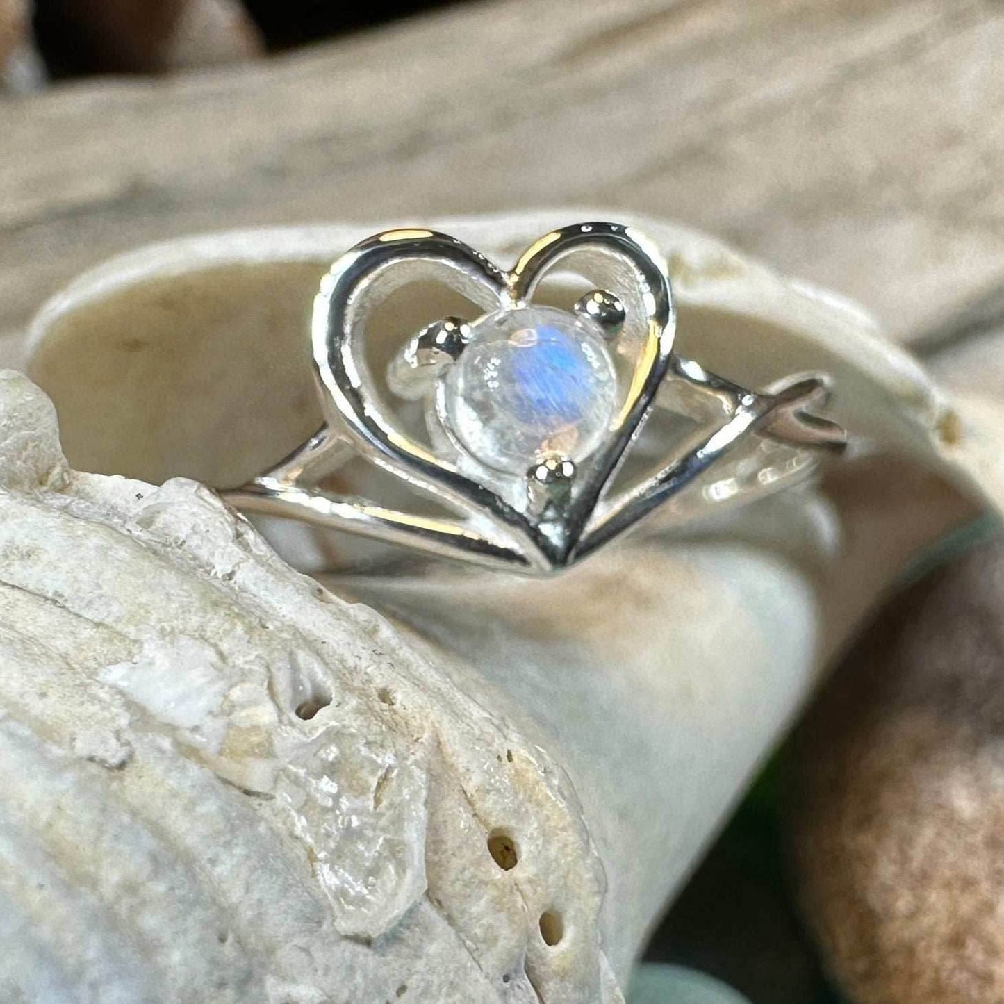 Isidore Moonstone Heart Ring - 5