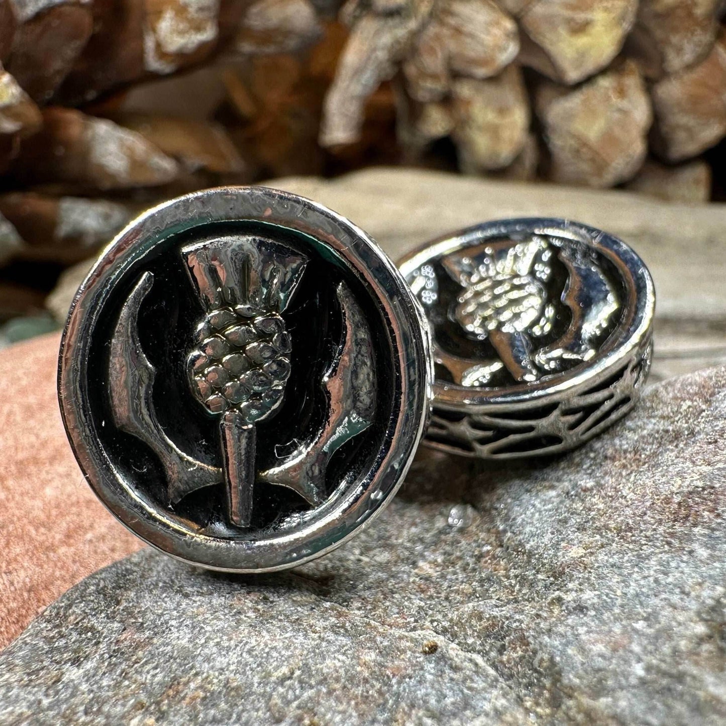 Elegant Thistle Cuff Links - 