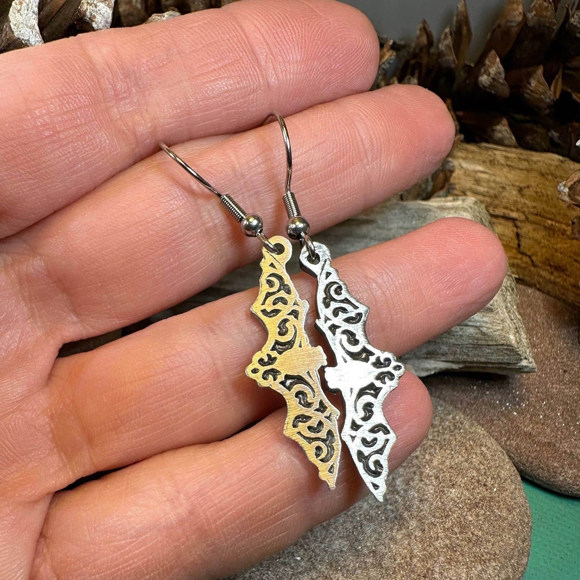 Gothic Bat Earrings - 