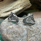 Ireland's Harp Post Earrings - 