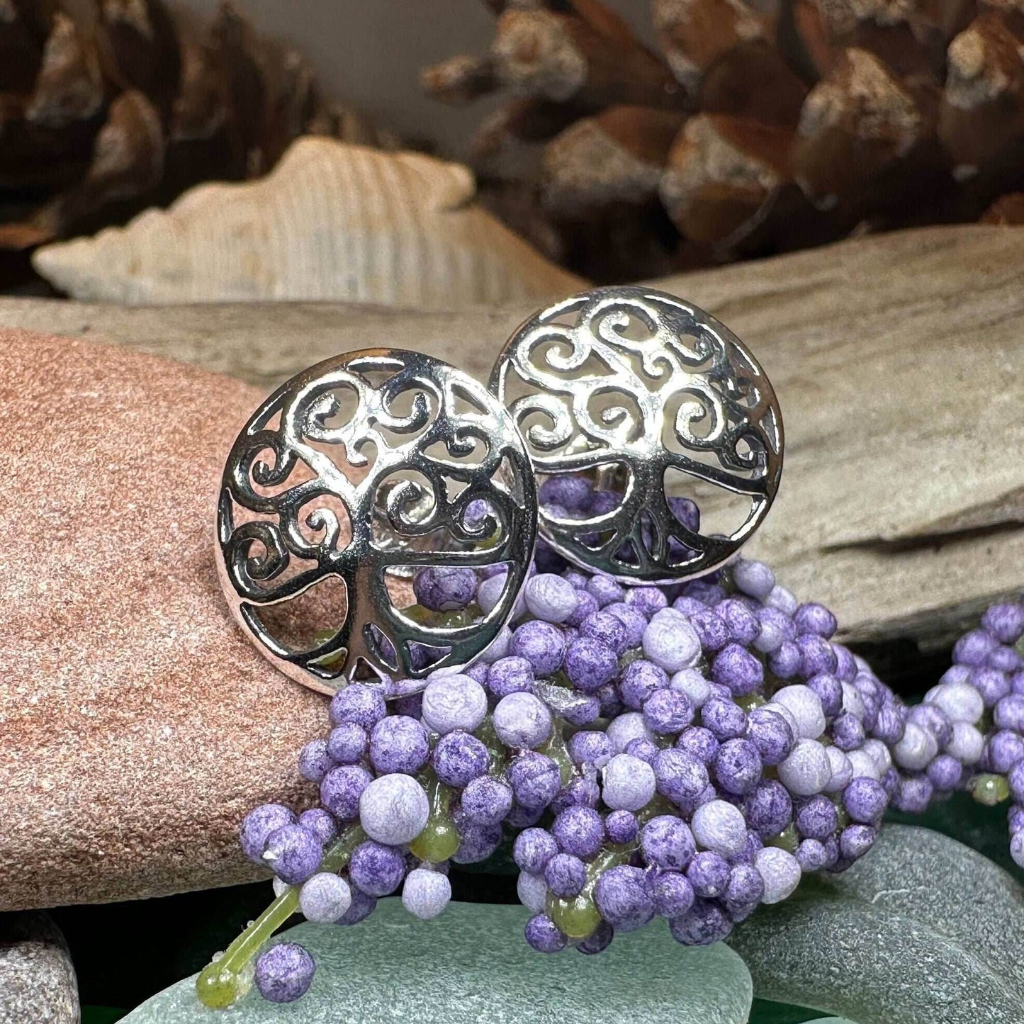 Muirenn Tree of Life Stud Earrings - 