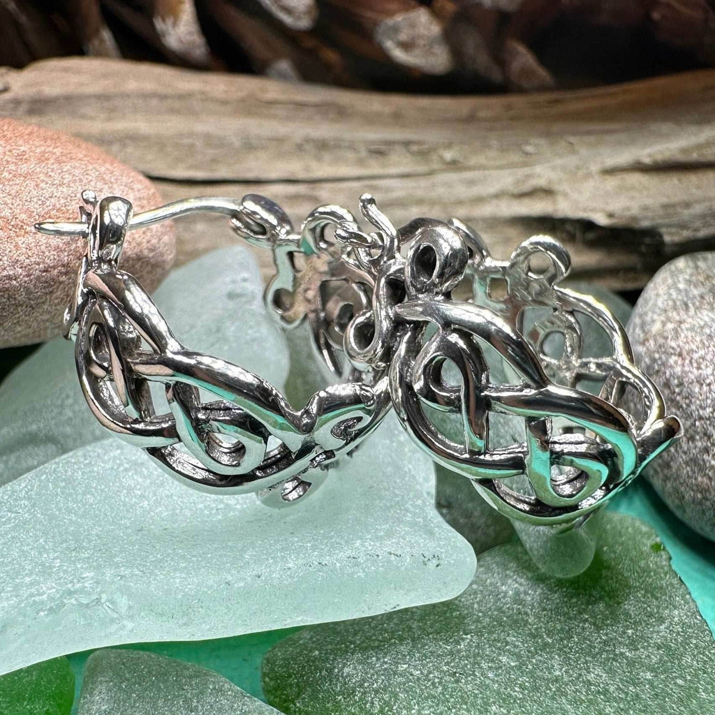 Laretta Celtic Hoop Earrings - 