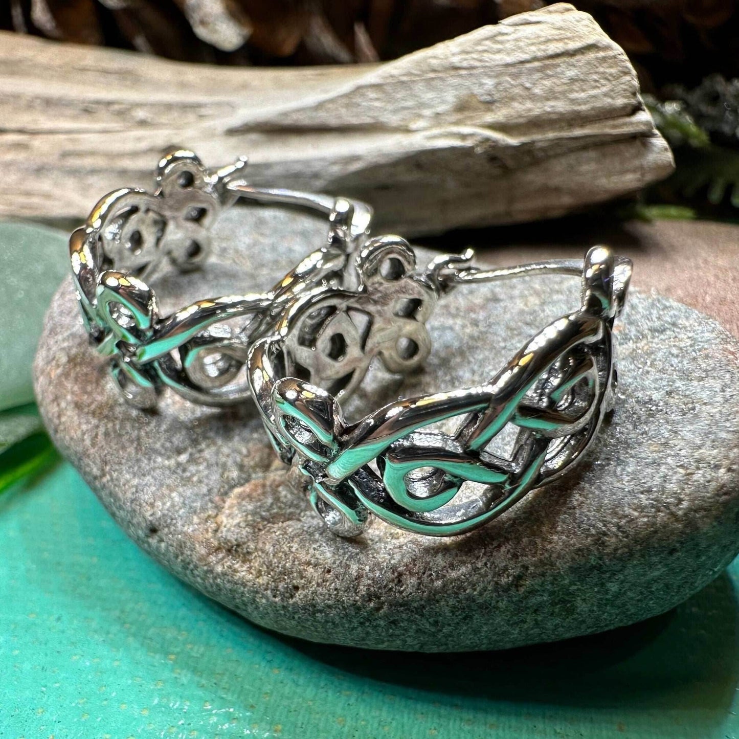 Laretta Celtic Hoop Earrings - 
