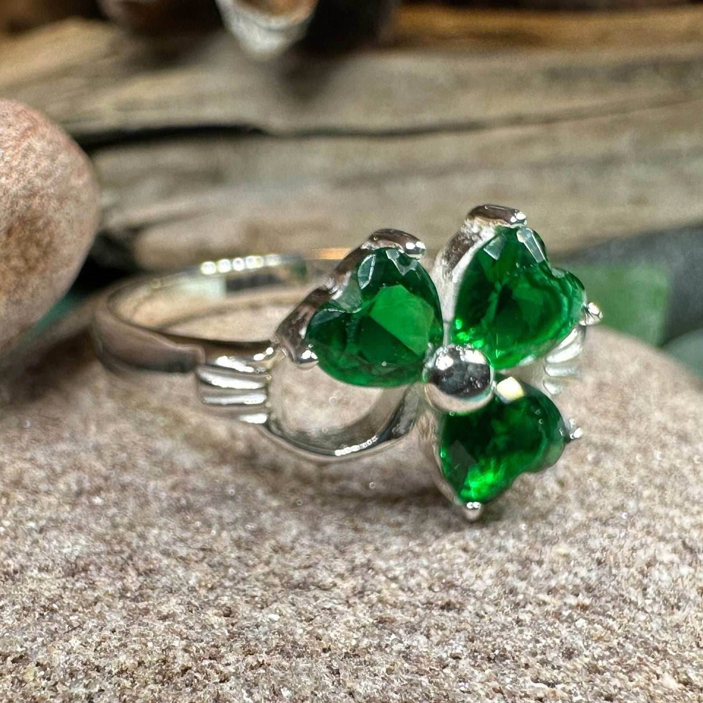 Emerald Shamrock Ring - 6