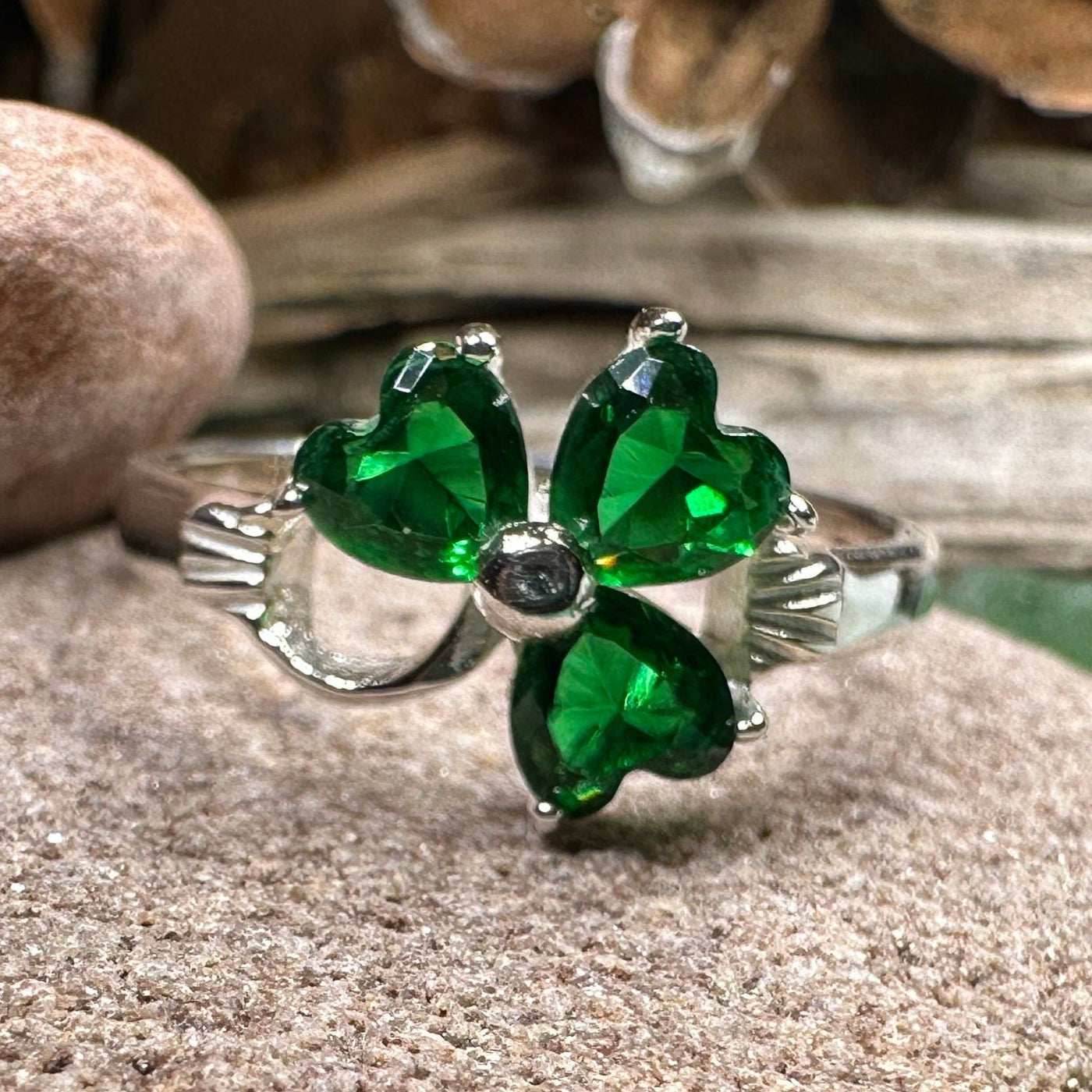 Emerald Shamrock Ring - 6