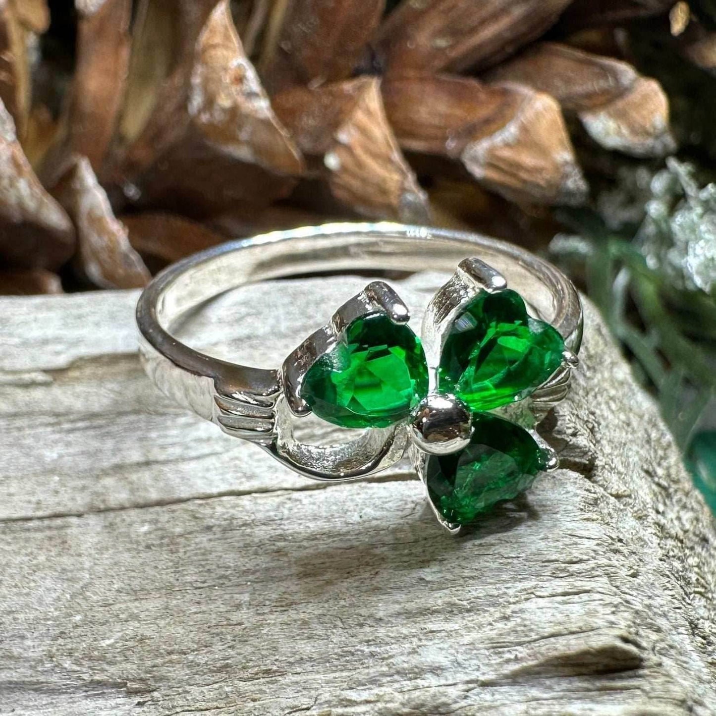 Emerald Shamrock Ring - 6