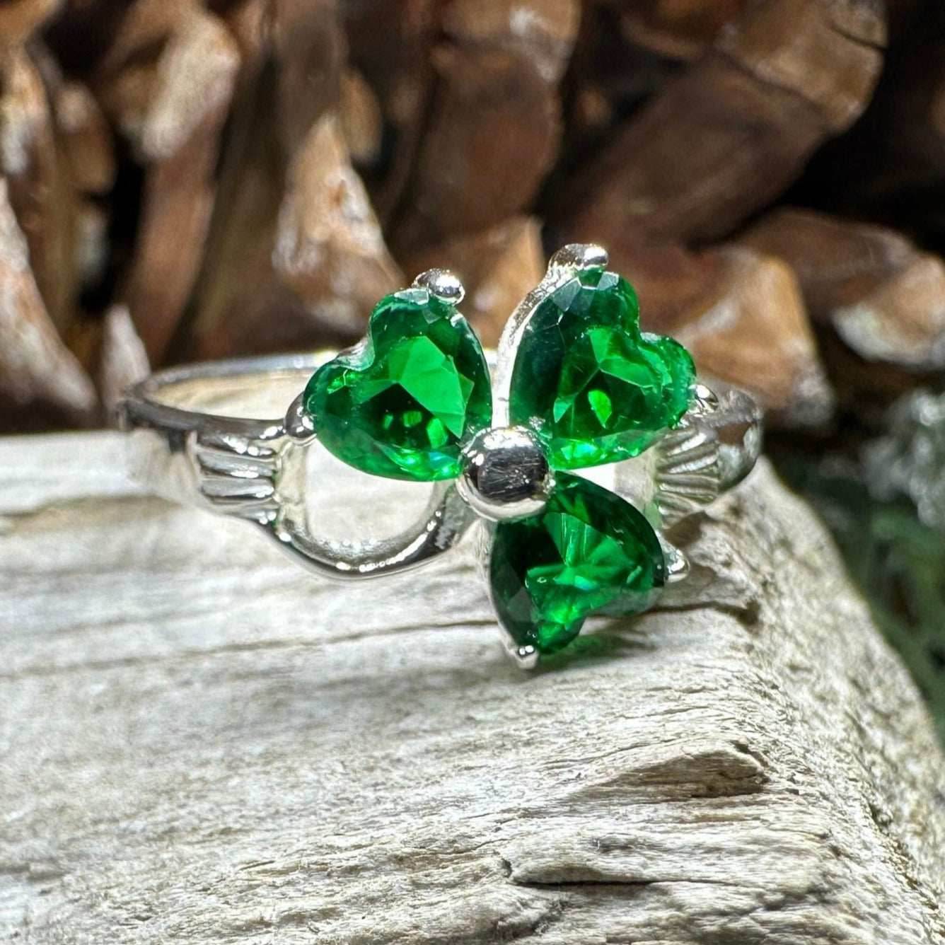 Emerald Shamrock Ring - 6