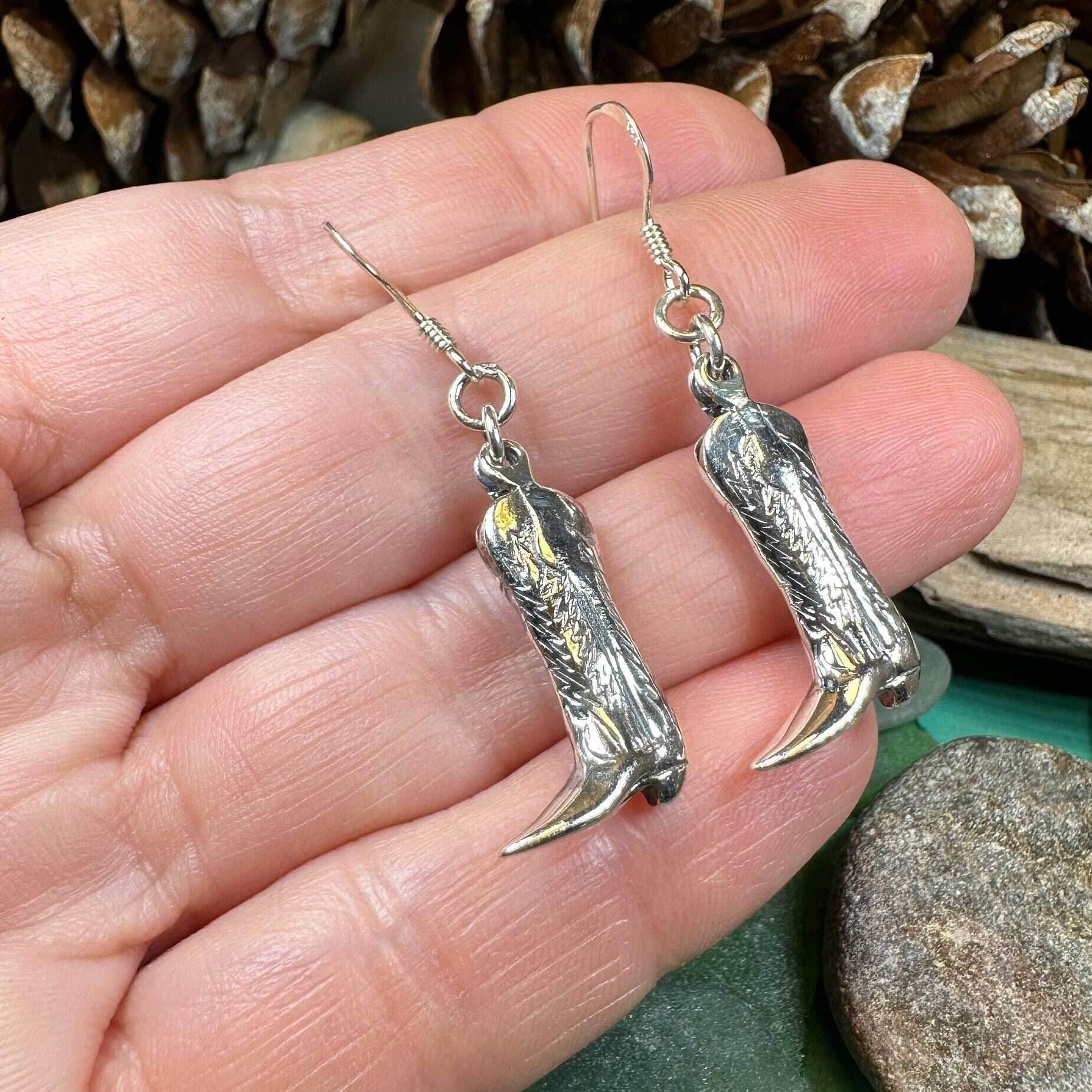 Old Montana Cowboy Boot Earrings - 