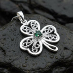 Irish Lace Shamrock Necklace