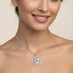 Irish Lace Shamrock Necklace