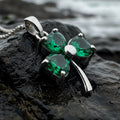 Emerald Shamrock Necklace
