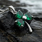 Emerald Shamrock Necklace