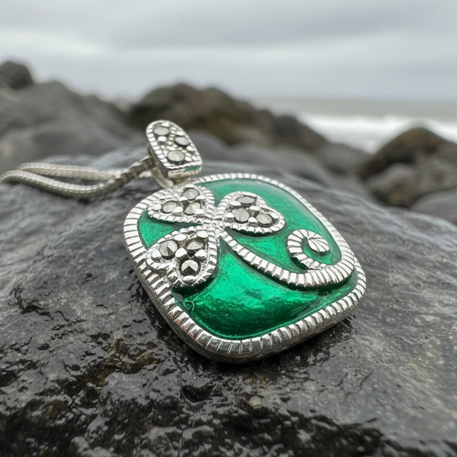Shannyn Shamrock Enamel Necklace