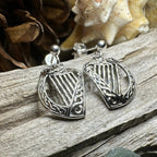 Liffey Harp Post Earrings