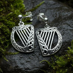 Liffey Harp Post Earrings