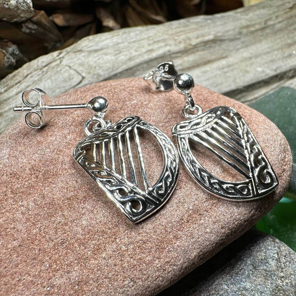 Liffey Harp Post Earrings - 