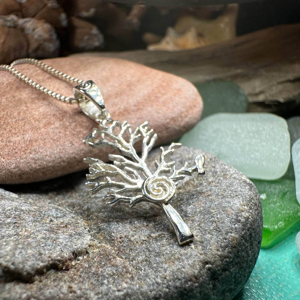 Eternal Spiral Tree of Life Necklace - 18