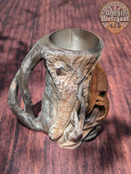 Druid Class 3D Printed Koozie | Can Holder | Stein | DnD Player Gift | Dice Vault | RPG Dice Jail | Mythic Mugs by Ars Moriendi 3D - Black / Non Threaded-No Lid