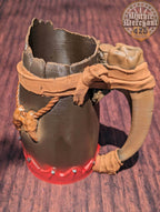 Barbarian 3D Printed Koozie & Can Holder | Custom Stein | RPG Dice Jail | D20 Dice Vault | Mythic Mugs by Ars Moriendi 3D- Unleash Fury!!! - Black / Non Threaded-No Lid