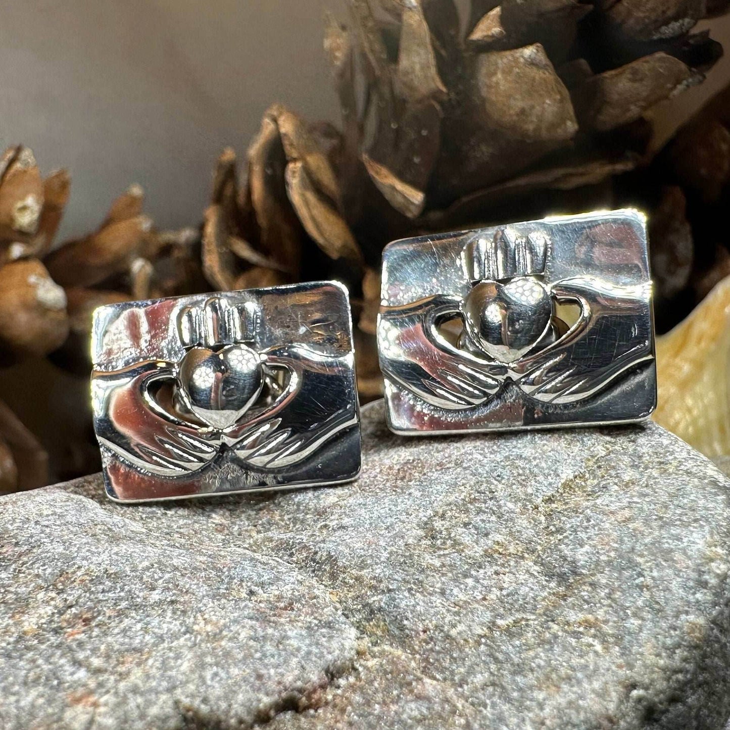 Traditional Claddagh Cuff Links - 