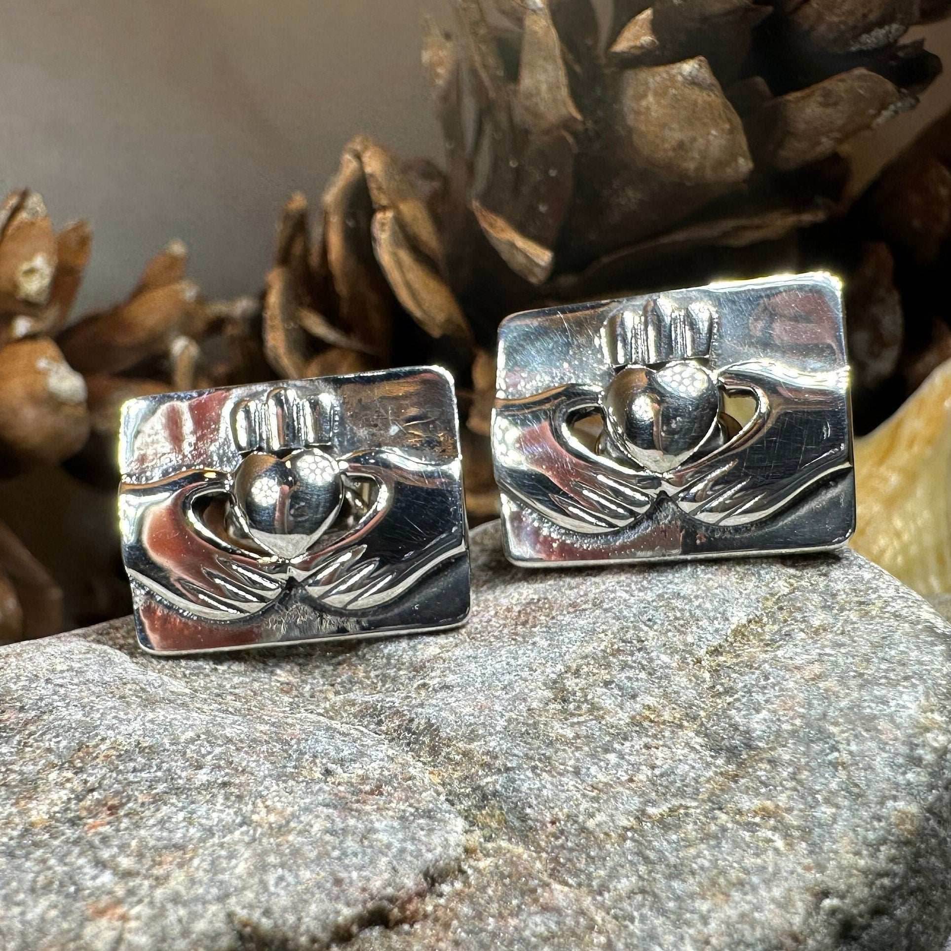 Traditional Claddagh Cuff Links - 