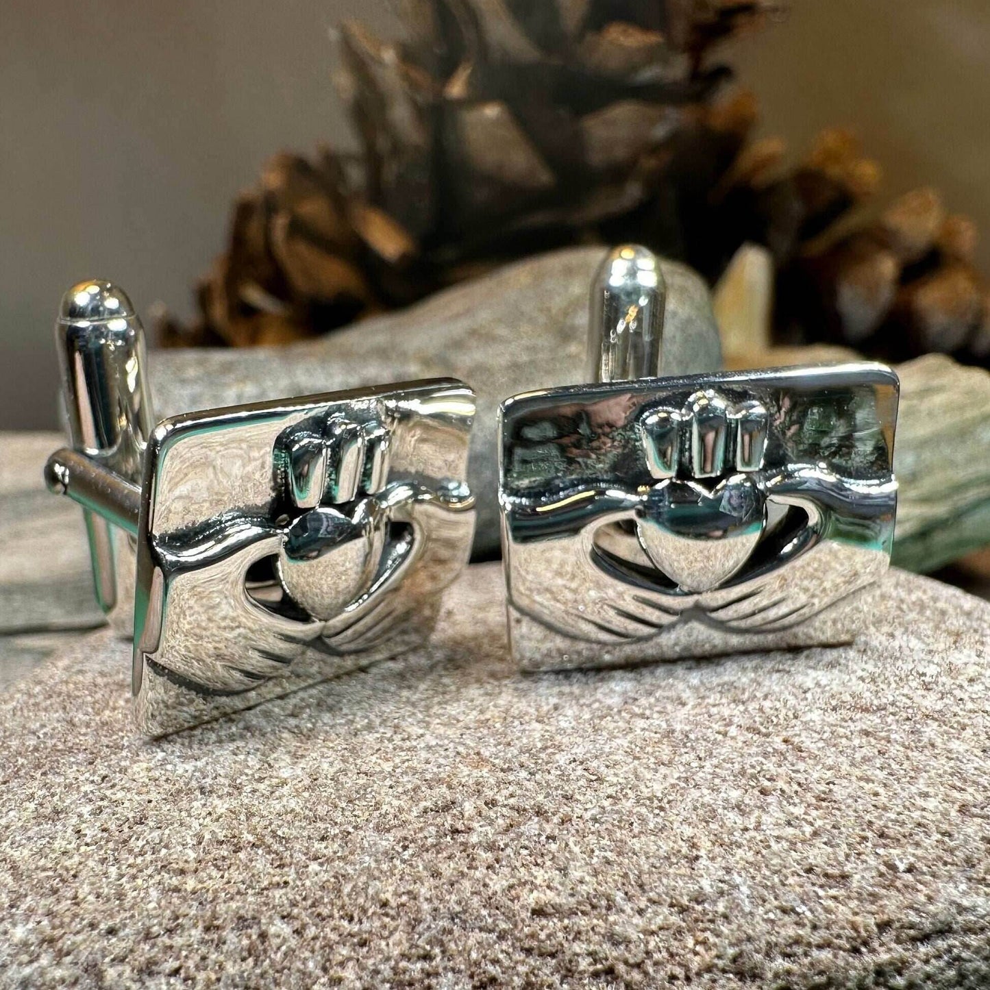 Traditional Claddagh Cuff Links - 