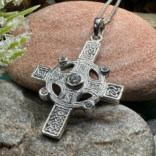 Scottish Iona Celtic Cross Necklace - 18