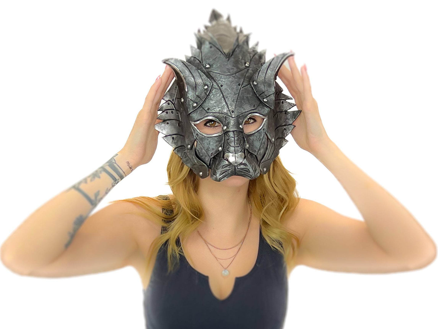 Feline Silver Handmade Genuine Leather - 