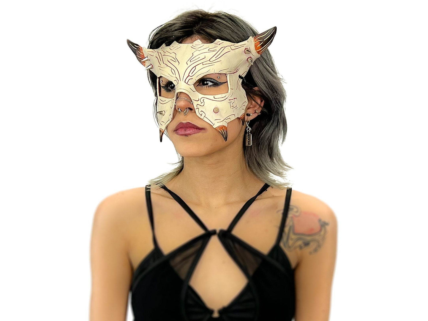 Handmade Genuine Leather Mask - 