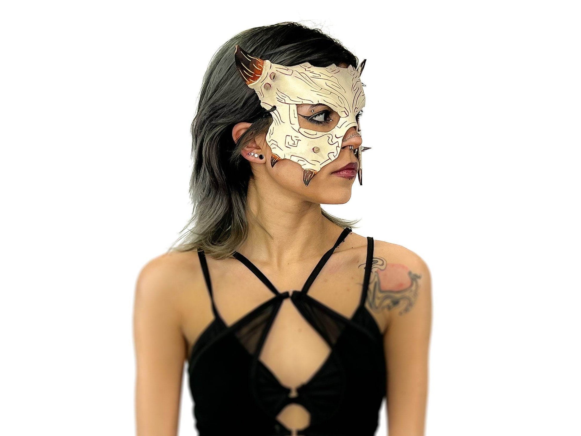 Handmade Genuine Leather Mask - 