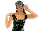 Masquerade Crown Mask of Handmade Genuine Leather in Metallics - 