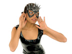 Masquerade Crown Mask of Handmade Genuine Leather in Metallics - 