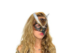 Layered Eagle Owl Handmade Genuine Leather Mask - 