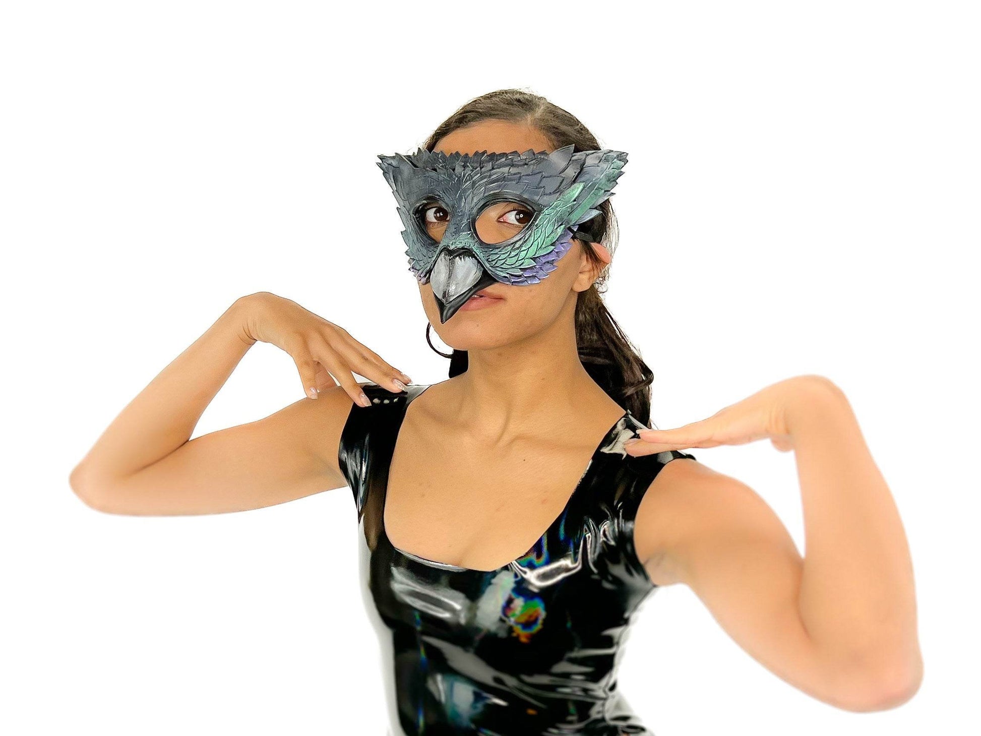 Pigeon Handmade Genuine Leather Mask - 