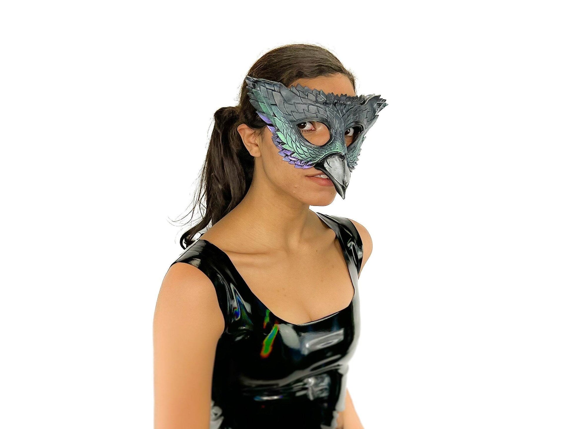 Pigeon Handmade Genuine Leather Mask - 