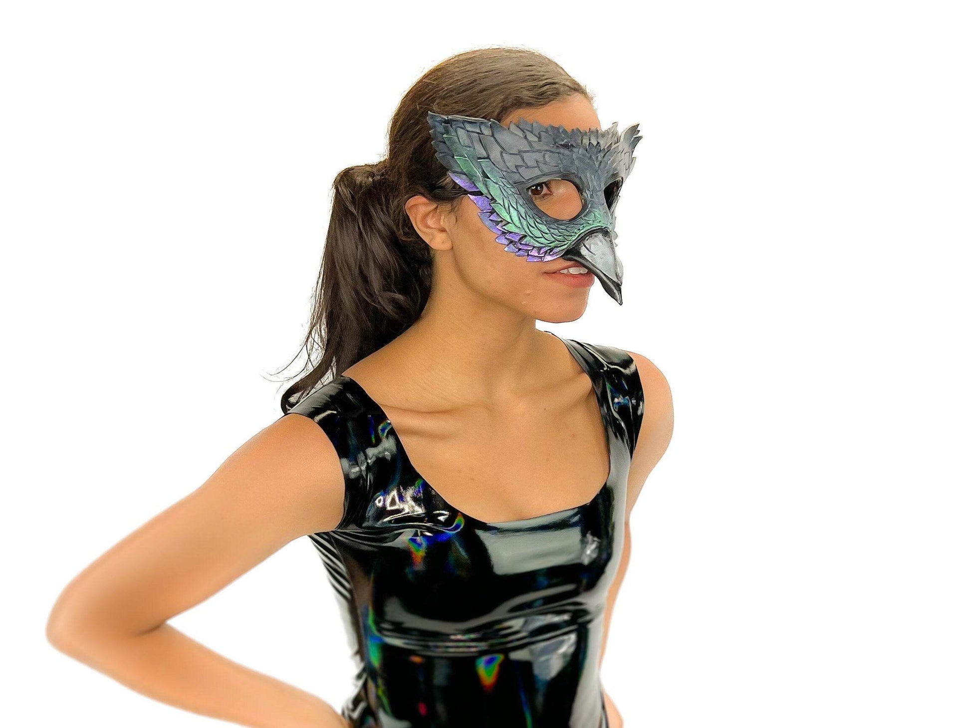 Pigeon Handmade Genuine Leather Mask - 