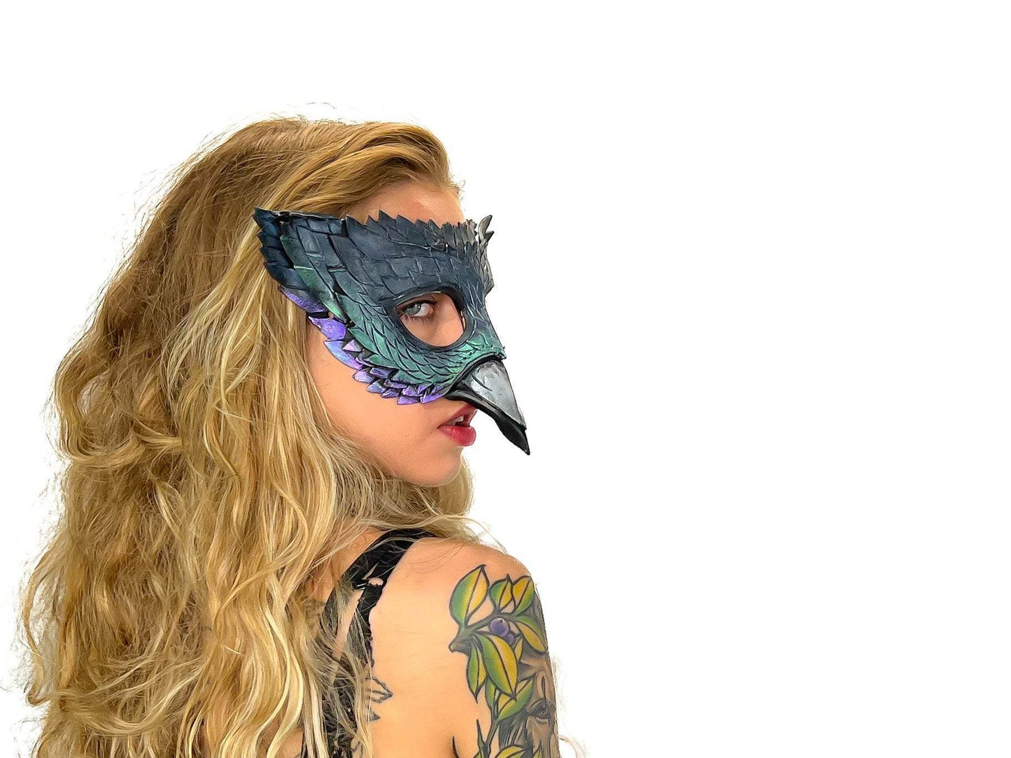 Pigeon Handmade Genuine Leather Mask - 