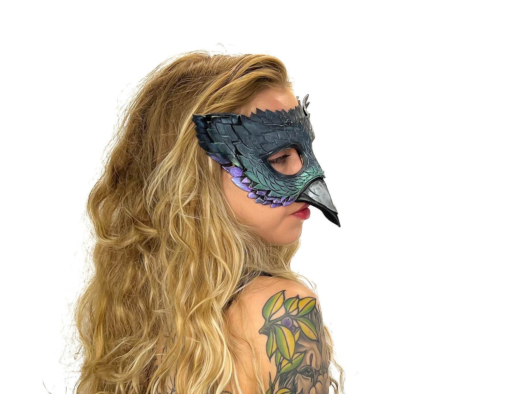 Pigeon Handmade Genuine Leather Mask - 