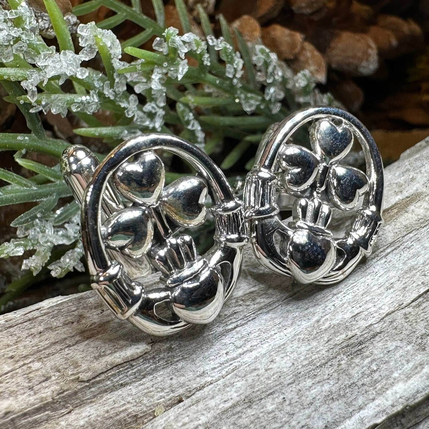 Fergal Claddagh Sterling Silver Cuff Links - 