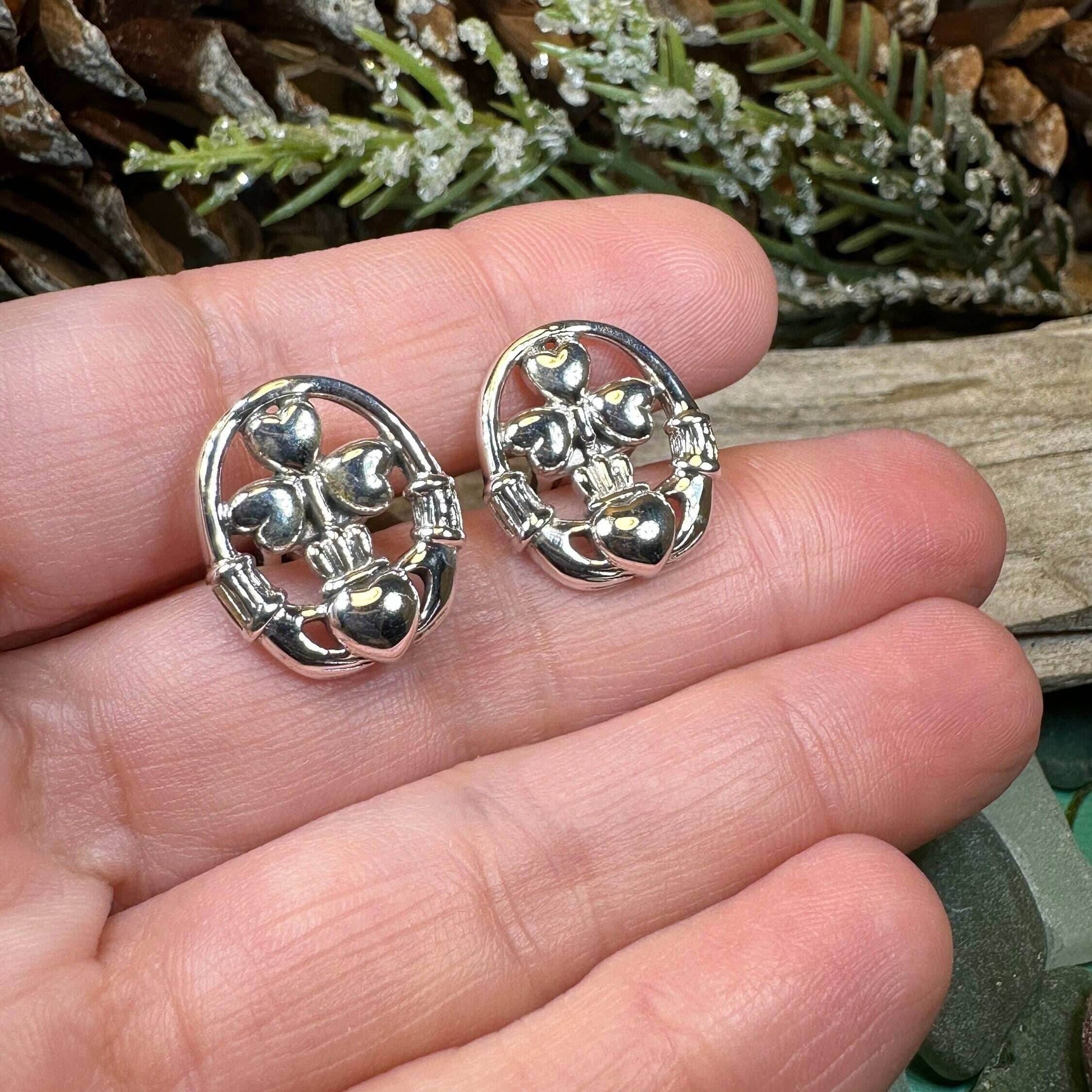 Fergal Claddagh Sterling Silver Cuff Links - 