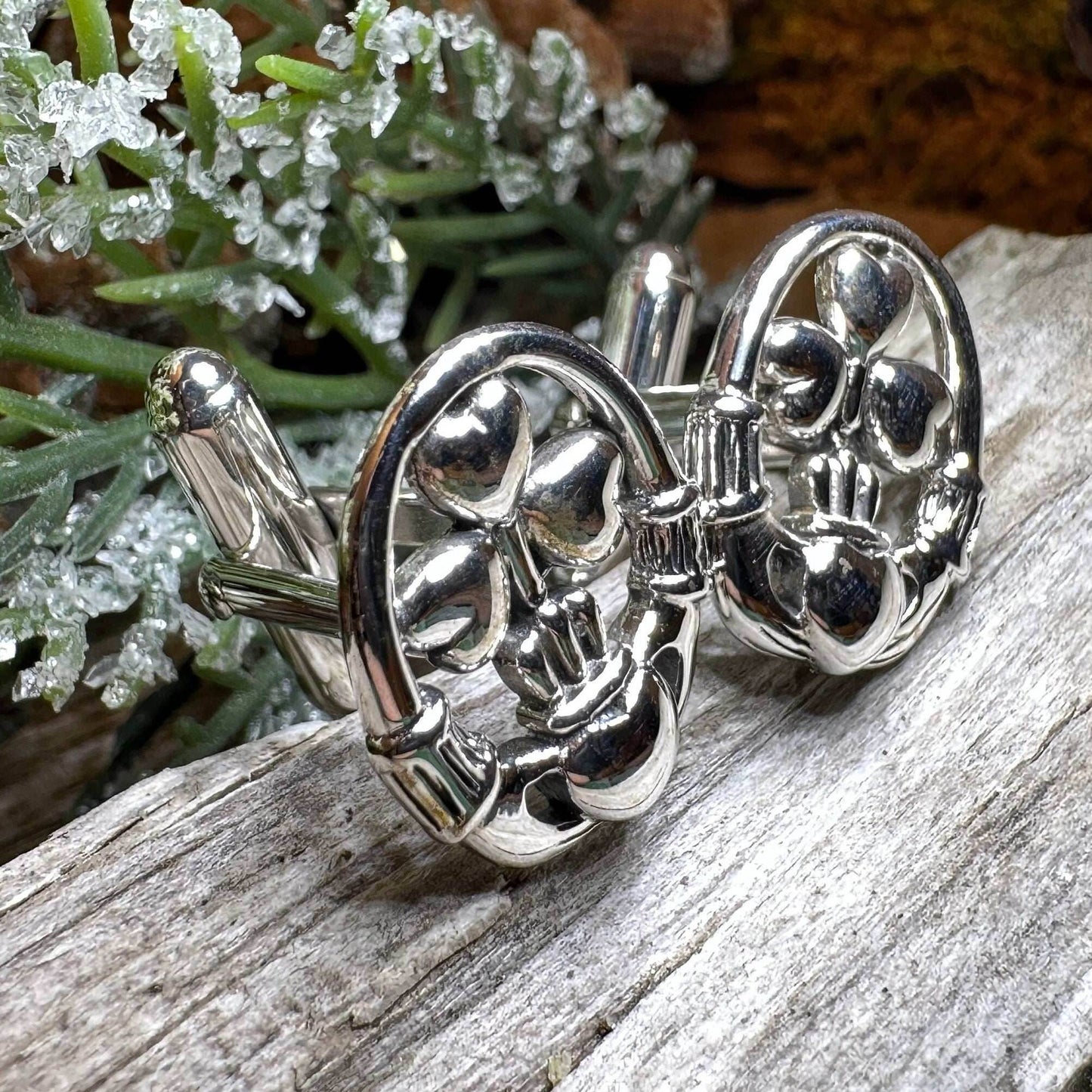 Fergal Claddagh Sterling Silver Cuff Links - 