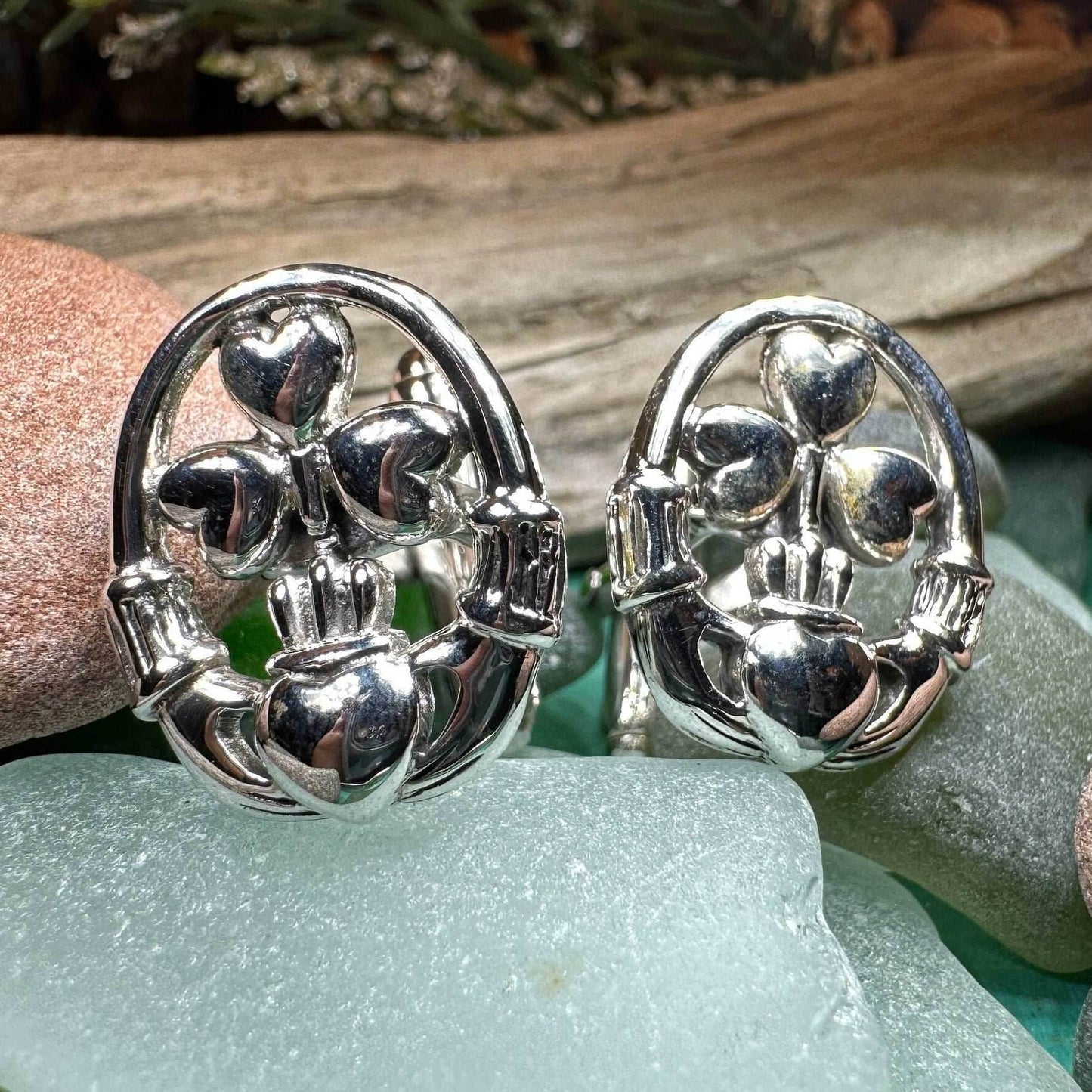 Fergal Claddagh Sterling Silver Cuff Links - 