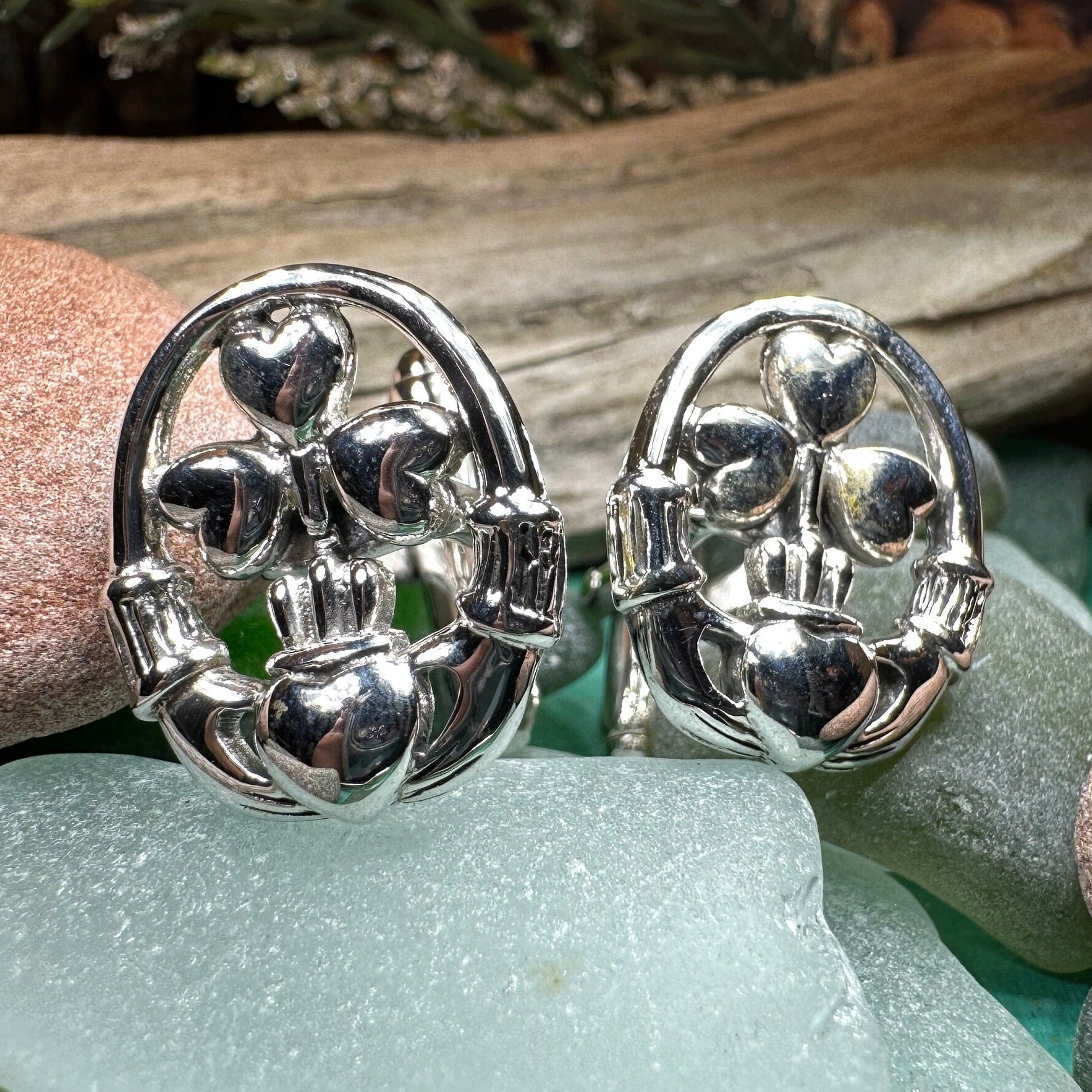 Fergal Claddagh Sterling Silver Cuff Links