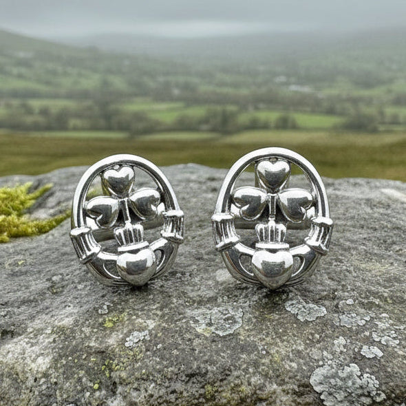Fergal Claddagh Sterling Silver Cuff Links