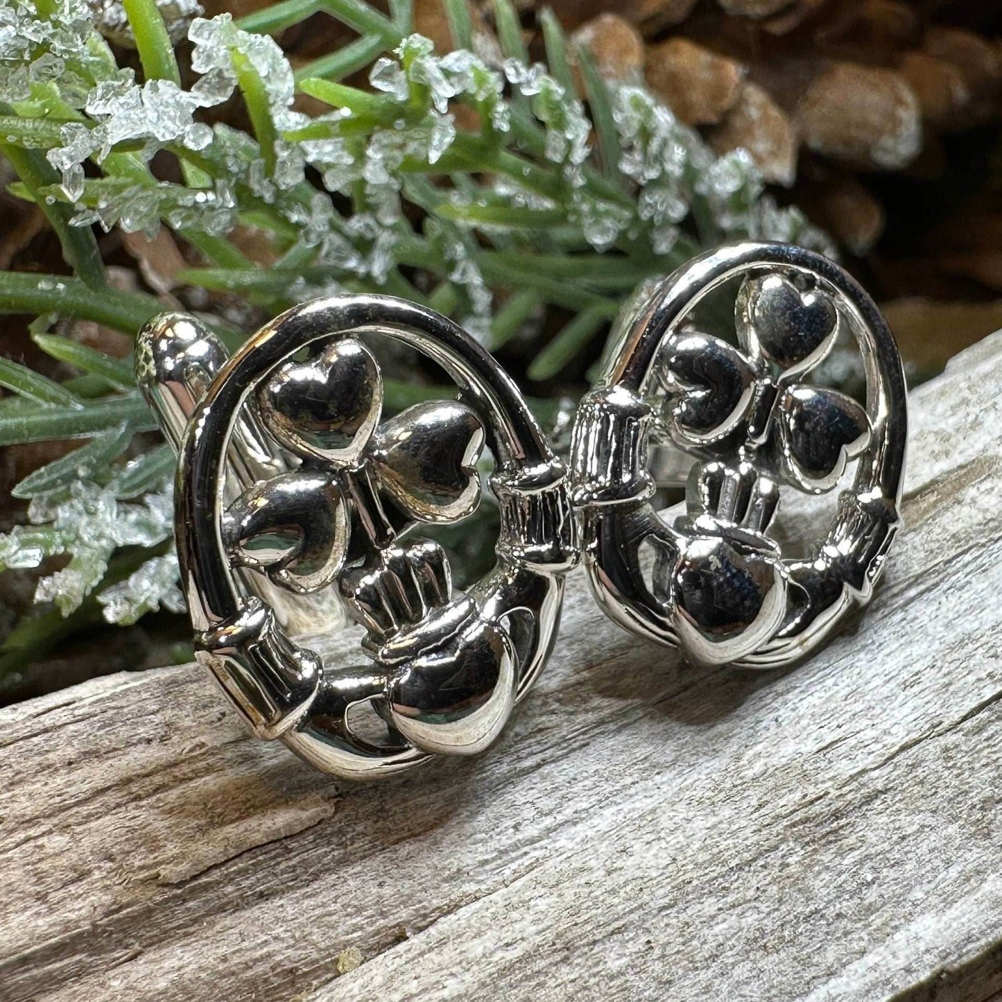 Fergal Claddagh Sterling Silver Cuff Links - 