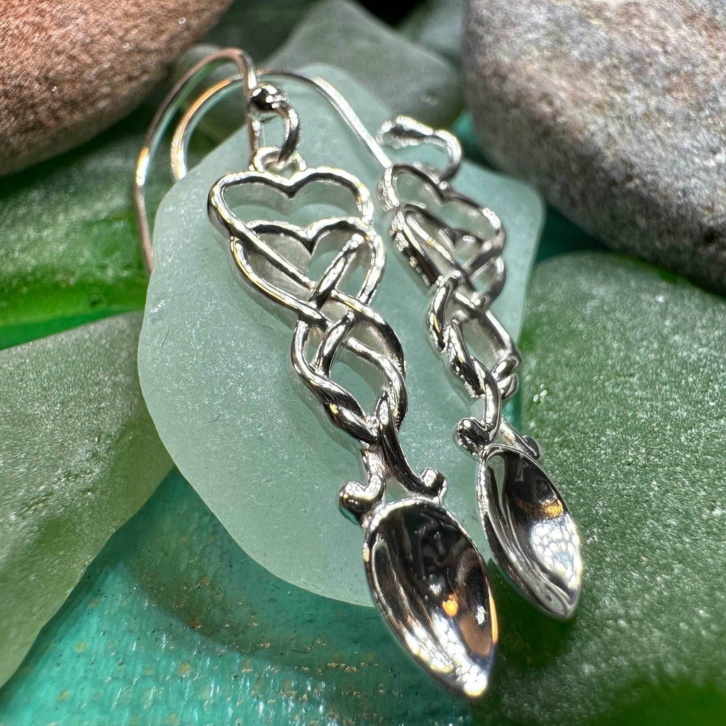 Welsh Love Spoon Earrings - 