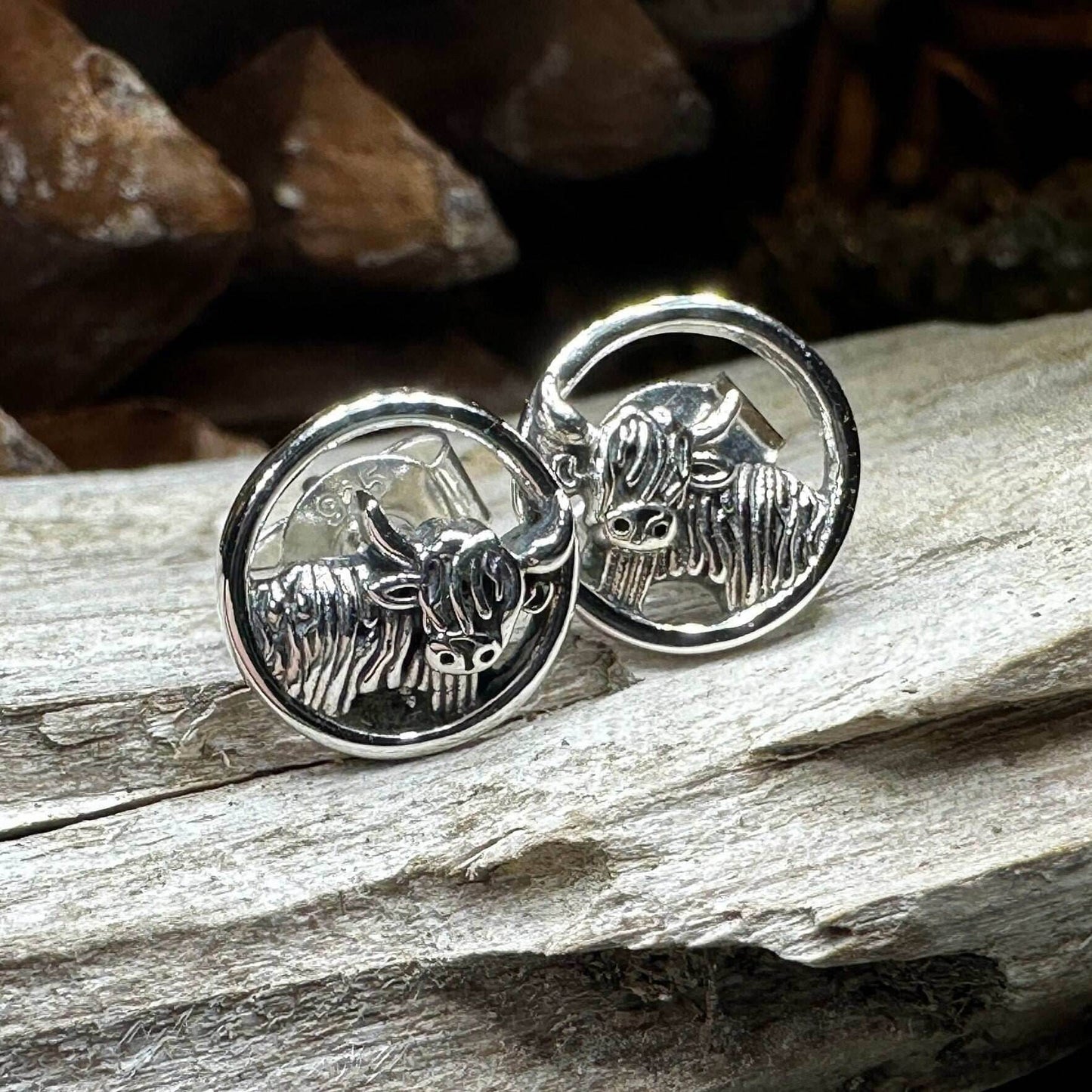 Scruffy Coo Highland Cow Post Earrings - 