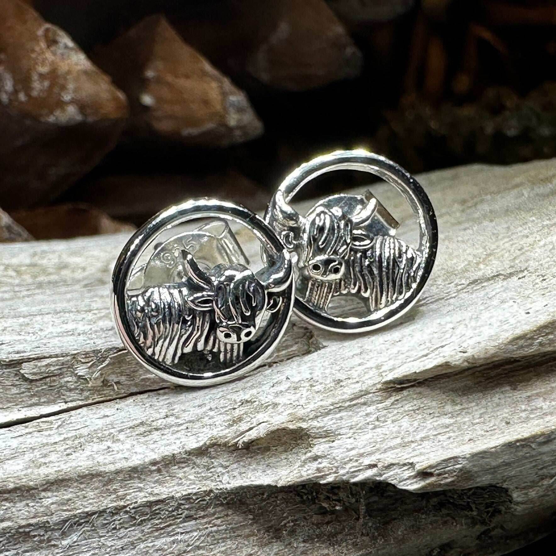 Scruffy Coo Highland Cow Post Earrings - 